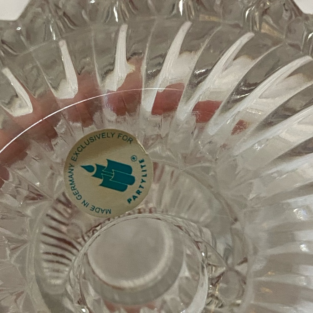 PartyLite Vienna Waltz Crystal Vase & Candle Holder - Like New - Picture 5 of 7